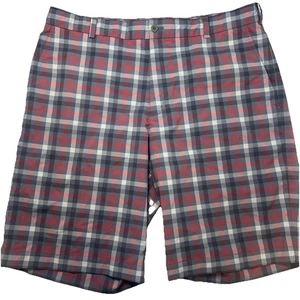 Nike Golf Shorts Mens Size 36 Grey Red Plaid Dri-Fit Stretch Athleisure Outdoor - Bild 1 von 7
