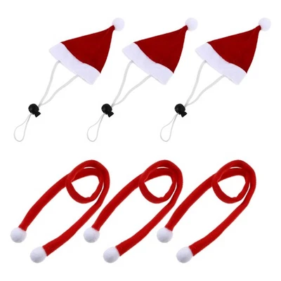1 Set of Christmas Pet Dog Hat Scarf Pet Xmas Costume Doll Xmas Decor (Red) - Image 1 of 4
