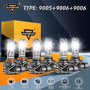 For Toyota Camry 2002-2006 AUXBEAM 9005 9006 120W LED Headlight+Fog Bulbs Combo - Picture 1 of 12