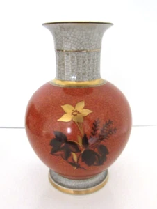 VINTAGE ROYAL COPENHAGEN PORZELLANVASE MIT KNISTERNDER GLASUR 6" gestempelt #349 3033 - Bild 1 von 13