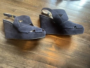 Marni platform sandals size 38/7 Navy Blue - Picture 1 of 7