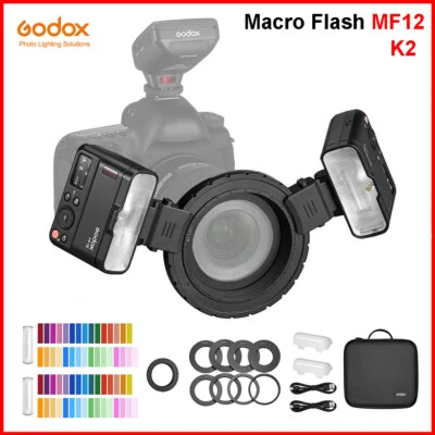 Godox MF12 K2 Macro Flash Light 2.4G Wireless Control for Nikon Canon Sony F/O/P - Image 1 of 4