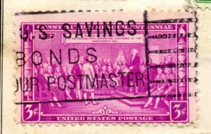 USA 1936, Signing the Constitution, Paint by Junius B. Stearns, 3 cents - Picture 1 of 1