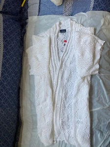 Kmart Basic Editions 3X Women's White Lace Sweater Made in the USA Polyester New - Picture 1 of 8