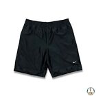 Vintage Y2K Nike Mens Adult Swoosh Classic Pocketed Shorts - Medium Black