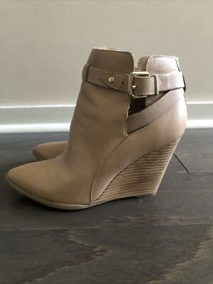 Botas anabela de couro nude Seychelles 7,5 em excelente estado usado - Imagem 1 de 4
