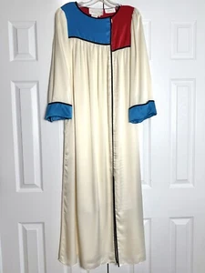 Vintage Oscar De La Renta Swirl Caftan Gown Robe 60s 70s Mod Colorblock B Altman - Picture 1 of 24