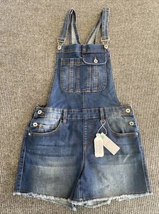 Eighty Two Denim Overalls Girls Youth 11 Blue Jeans One Piece - Picture 1 of 10