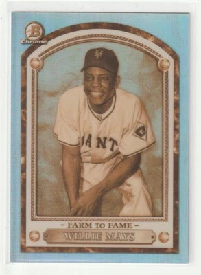 💎 2020 Bowman Chrome Farm To Fame Willie Mays Case Hit Refractor Insert SP HOF - Image 1 of 2