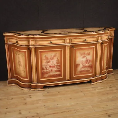 Large Cupboard Wood Lacquered Painting Style Antique Chest Of Drawers Years 70' • 19,480.18$