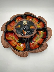 California Pottery Sequoia Ware Vorspeise Snack Keramik Servieren Dip Set Vintage 731 - Bild 1 von 17