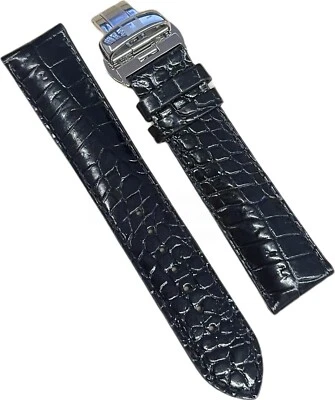 TISSOT - PULSERA - CIERRE PLEGABLE - CUERO GENUINO - 20MM - NEGRO - NOS Foto 1 de 2