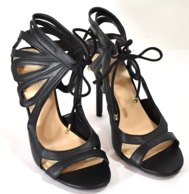 Tacones de aguja al tobillo negros Wild Diva Lounge para mujer talla 8 Foto 1 de 4