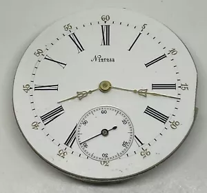 SWISS POCKET WATCH MOVEMENT Key Wind Swiss Circa 1885 Runs - Picture 1 of 18