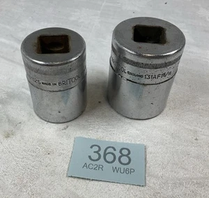 2 Britool Sockets 3/4 Drive HB1312 1 5/16 HB1125 1 1/8 AF Auto Tool Vintage Used - Picture 1 of 17