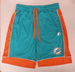 Starter Miami Dolphins Classic Men's Shorts Size Medium Elastic Waist Drawstring - Picture 1 of 4