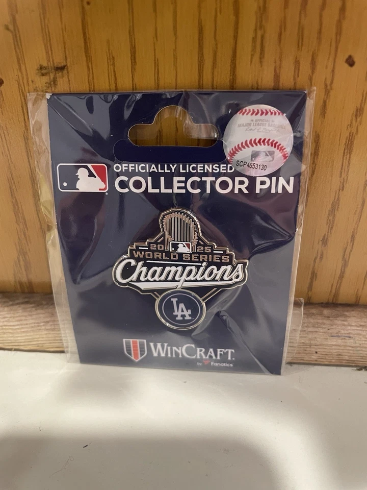 2025 MLB World Series Champions Los Angeles Dodgers Pin Lapel Collector Official - Image 1 of 1