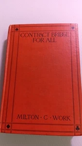 Vintage Book: Contract Bridge for All by Milton Work 1929 Hardcover- 1st Edition - Picture 1 of 8