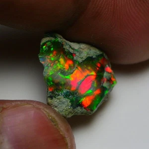 Very Rare Bi-Color Opal Rough 7.50 Cts  Natural Ethiopian Opal Raw Jewelry Grade - Picture 1 of 11