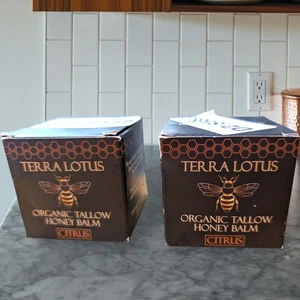 NEW 2 Pack Terra Lotus ORGANIC Tallow Honey Balm Citrus Moisturizer Bundle 2 oz - Picture 1 of 3