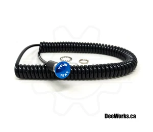 Custom Text Laser Etched Mushroom Steering Button 16mm Hole - Momentary - Blue - Picture 1 of 1