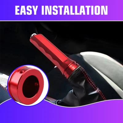 Aluminum Auto Car Hand Brake Sleeve Handbrake Handle Hand Protector Cover  RED - Image 1 of 4