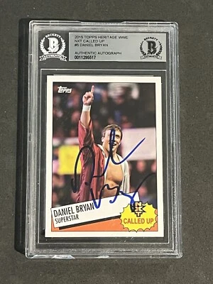 DANIEL BRYAN 2015 TOPPS HERITAGE WWE SIGNED AUTOGRAPHED CARD BAS AUTHENTIC - Image 1 of 3