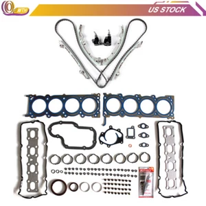 For Nissan Titan For Infiniti 5.6 V8 DOHC Timing Chain Kit Head Gasket Set 04-09 - Picture 1 of 10