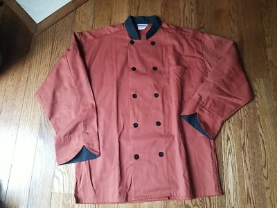 Uncommon Threads Copper w/ black Double Breasted Button Chef Coat Size L NWOT - Image 1 of 3