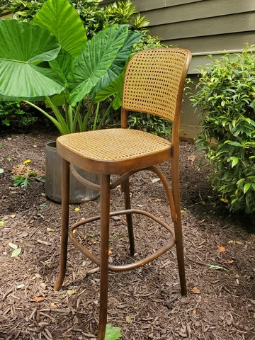 No. 11 Bentwood and Cane Barstool by Michael Thonet for FMG Cover