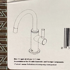 Brizo 61320LF-C-SS Odin Stainless 1.5 GPM Cold Water Dispenser Beverage Faucet - Picture 1 of 2