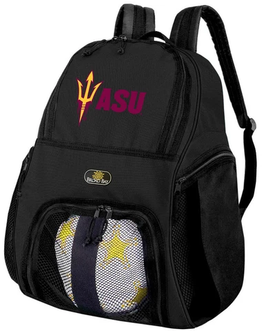 Arizona State Soccer Backpack or NCAA ASU Volleyball Bag -SIDE SHOE POCKETS! Cover