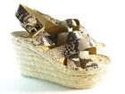 Marc Fisher Women Shoes sandlas Animal Print Espadrille Size 8 SKU 10386