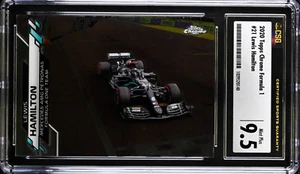 ⭐️ LEWIS HAMILTON 2020 TOPPS CHROME FORMULA 1 #21 CSG 9.5 MINT+ F1 RC 🔥🔥 - Picture 1 of 3