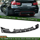 Rear Bumper Diffuser Lip For Bmw F30 3 Series 320i 328i 335i 12-18 Carbon Fiber