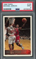 Michael Jordan 1996 Topps Basketball Card #139 Graded PSA 9 MINT