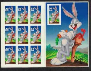 Scott # 3137...32 centavos...Bugs Bunny... panel de folletos desplegado de 10 - Imagen 1 de 1