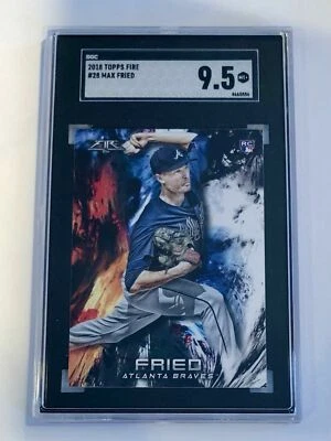 Max Fried 2018 Topps Fire #28 RC Rookie SGC 9.5 Mint+ Atlanta Braves - Image 1 of 2