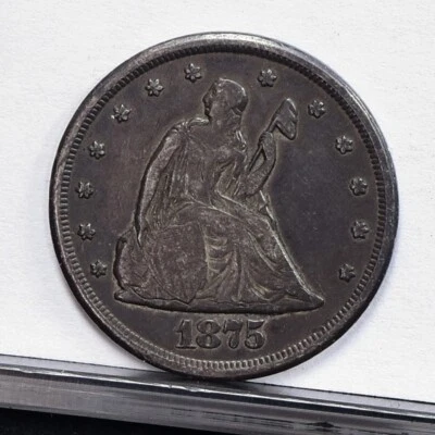 1875-CC Twenty Cent Piece - XF Details, Cleaned & Dark (#58759-L) - Image 1 of 4