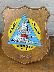1981 Naval Aviation Plaque "COMCARGRU 3" Carrier Strike Group COMMANDER'S PLAQUE - Picture 1 of 6