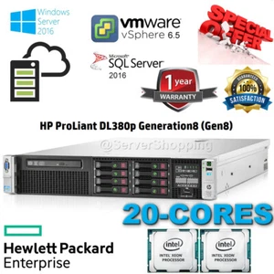 HP Proliant DL380P Gen8 2x E5-2670V2 2.50GHz 20-CORES P420i/1GB 8X600GB SAS 10K - Picture 1 of 6