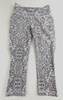 Reebok sz XS Cropped Printed Leggings athletic grays 0071 - Image 1 of 4