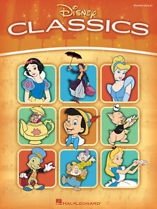 Disney Classics for Piano Solo Sheet Music Kids Movie 14 Songs Hal Leonard Book