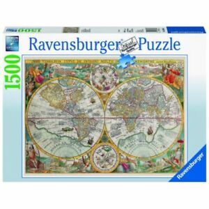 Ravensburger RVB16381 Puzzle da 1500 Pezzi - Mappamondo Storico