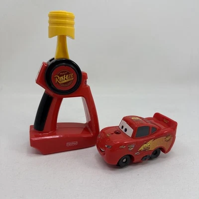 Disney Cars GeoTrax Lightning McQueen Rust-Eze Turbo RC Easy Hold Remote TESTED - Image 1 of 4
