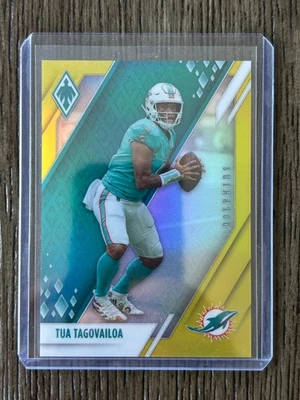 Tua Tagovailoa 2021 Panini Phoenix Football Yellow /75 Dolphins - Image 1 of 2