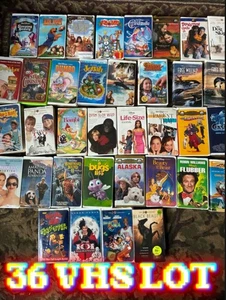VHS LOT of 36 VEGGIETALES, SPACE JAM, DISNEY, CASPER… - Picture 1 of 6