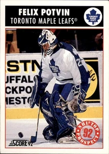 1992-93 Score NHL Top Prospect Felix Potvin #472 Toronto Maple Leafs - Picture 1 of 2