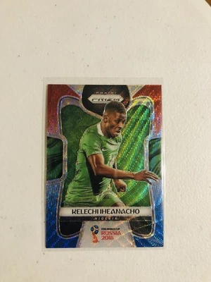 2018 Panini Prizm World Cup - Kelechi Iheanacho #141 Red & Blue Wave Prizm - Image 1 of 2