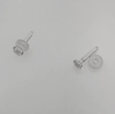 2 Stück Glas Labret Retainer Piercing Ohr Lippen Stecker Transparent - Bild 1 von 2